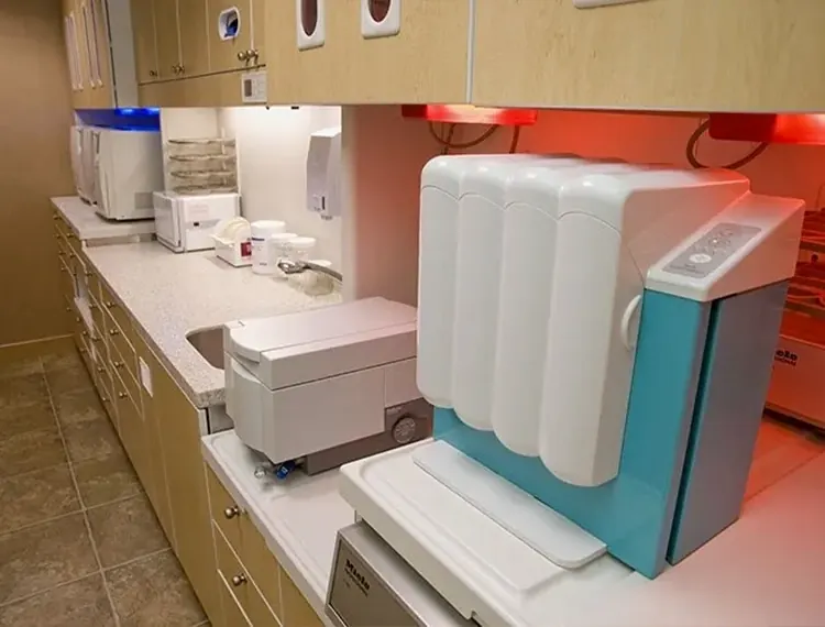 Sterilization equipment in the instrument room.